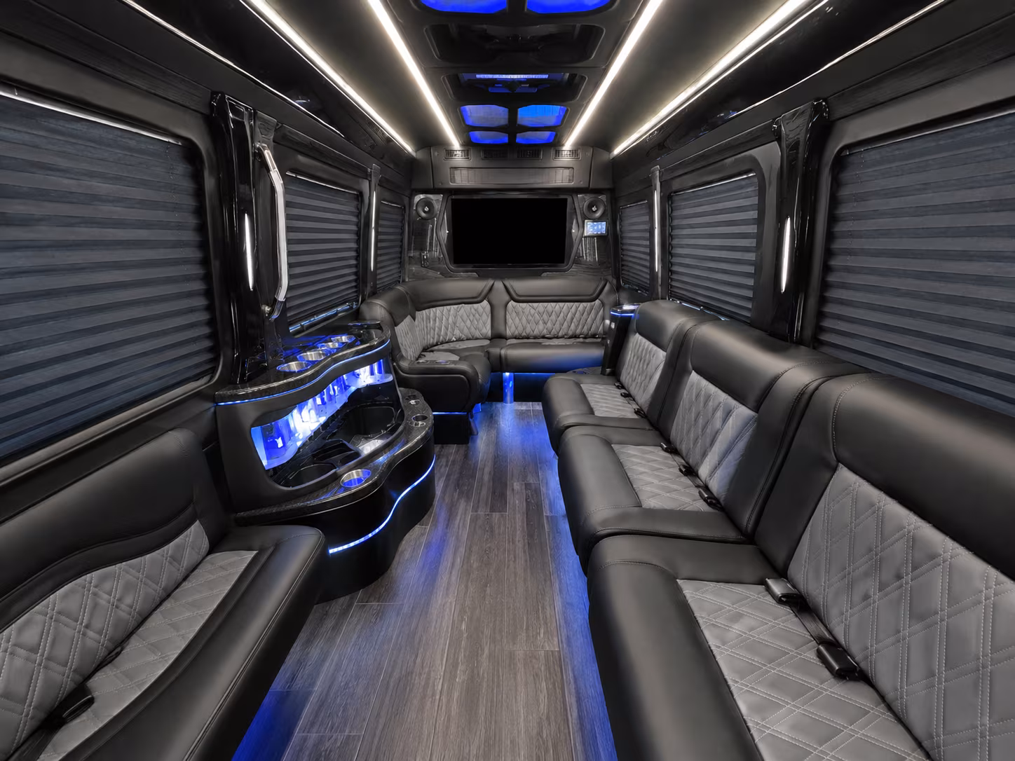 west valley city 20 passenger party bus inside