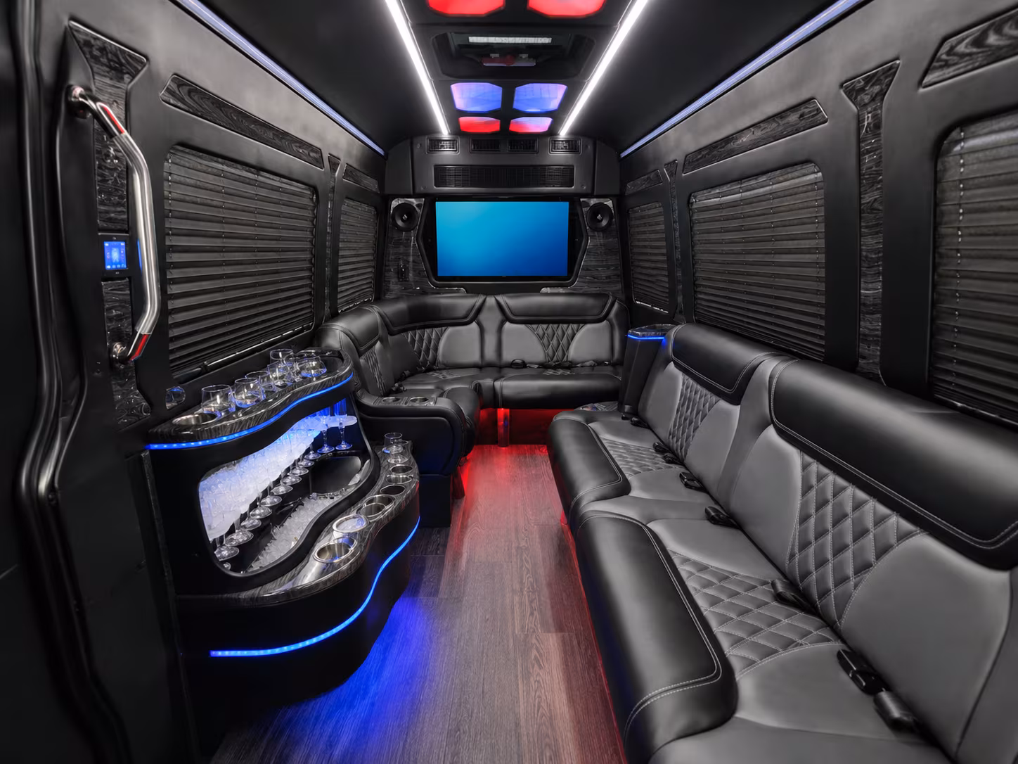 west valley city 40 passenger party bus interior